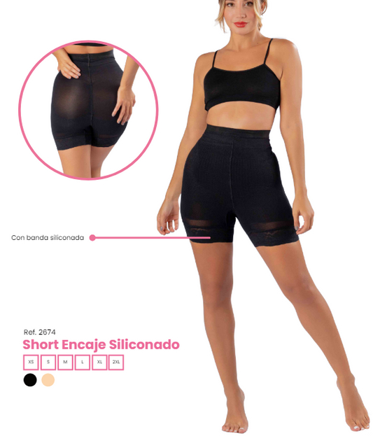 SHORT ENCAJE SILICONADO(2674)